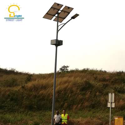 high quality 120w high power high lumens waterproof IP65 8m LED lamp solar street light for road